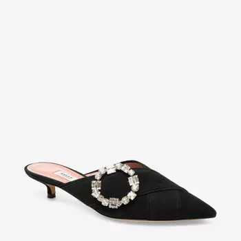 Женские черные замшевые сабо Bally Celmira 6223332 с пряжкой, мультиколор