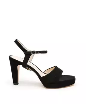 Женские черные замшевые туфли Jackie на заказ на платформе Alterre, черный