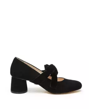 Женские черные замшевые туфли Marie на каблуке с возможностью персонализации Alterre, черный