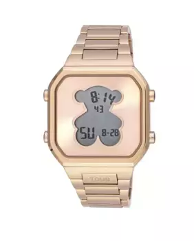 Женские цифровые часы D-BEAR с розовым стальным браслетом IPRG Tous, розовый