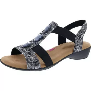 Женские декорированные босоножки Mackenzie Slip On Slingback Ros Hommerson, цвет black/white/stripe