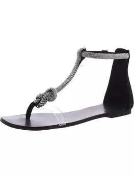 Женские декорированные босоножки-ремешки Germani с узлом спереди INC, цвет black bling