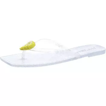 Женские декорированные сандалии-шлепанцы Betsey Johnson, цвет clear
