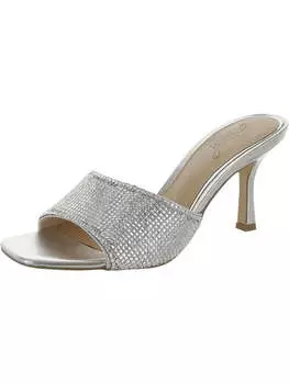 Женские декорированные сандалии-слайды Allison Jewel Badgley Mischka, цвет silver metallic