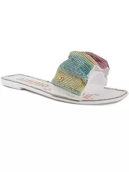 Женские декорированные сандалии-слайды Hollyn Juicy Couture, цвет rainbow