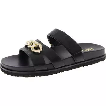 Женские декорированные сандалии-слайды из искусственного материала INC, цвет black sm