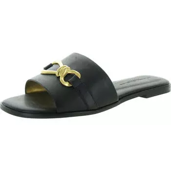 Женские декорированные сандалии-слайды из искусственного материала Donna Karan, черный