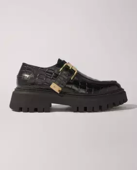 Женские дерби из толстой кожи Maje, черный