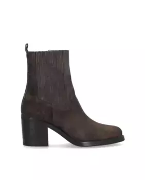 Женские детские ботильоны из шелковой кожи с нескользящей подошвой и застежкой-молнией Alpe, серый