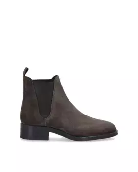 Женские детские ботильоны из шелковой кожи на нескользящей подошве Alpe, серый