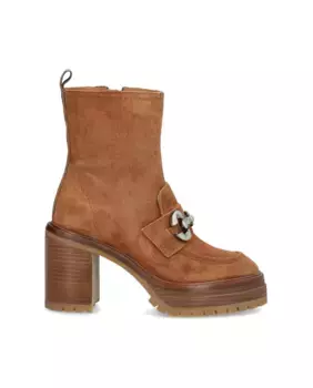 Женские детские сапоги из шелковой кожи с нескользящей подошвой и застежкой-молнией Alpe, коричневый