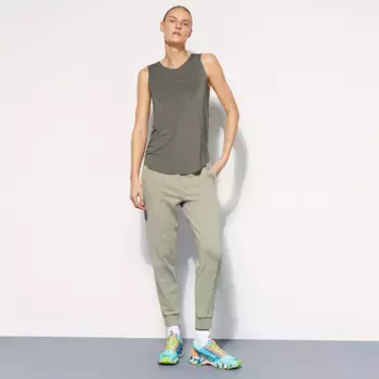 Женские длинные брюки Boomerang Sportcasual с манжетами, зеленый