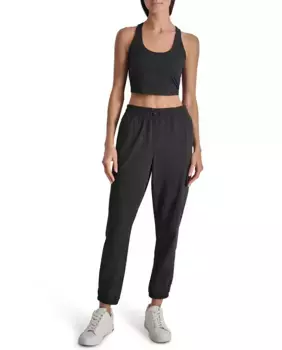 Женские длинные брюки на эластичной талии DKNY, черный