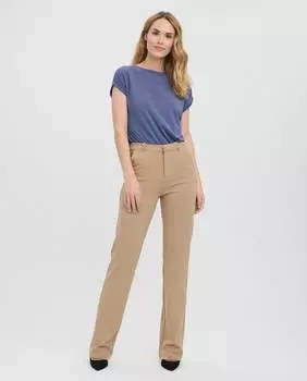 Женские длинные брюки палаццо Vero Moda, бежевый