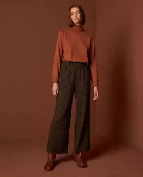 Женские длинные брюки со средней посадкой Indi & Cold, цвет Camel