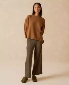 Женские длинные брюки тупой вязки Indi & Cold, черный