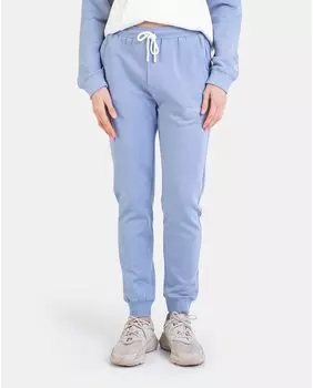 Женские длинные домашние брюки из плотного хлопкового трикотажа с манжетами Massana, синий