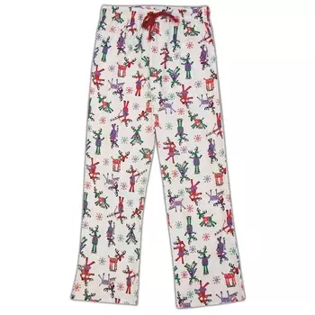 Женские длинные ночные брюки с принтом для взрослых Santa's Team MCCC Sportswear, белый
