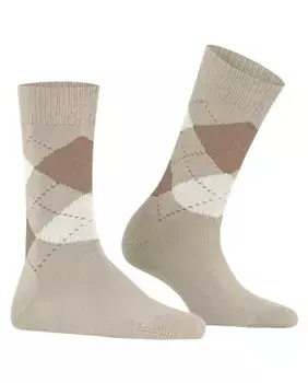 Женские длинные носки Burlintong с ромбовидным принтом Burlington, бежевый