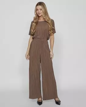 Женские длинные плиссированные брюки Vila, светло-коричневый