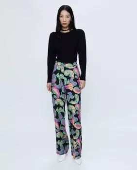 Женские длинные прямые брюки с принтом Wild Pony, мультиколор