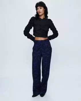 Женские длинные прямые брюки с принтом Wild Pony, мультиколор