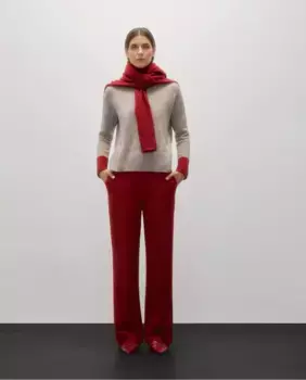 Женские длинные прямые брюки Woman Limited El Corte Ingls, красный