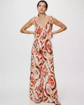 Женские длинные струящиеся брюки Vila, оранжевый