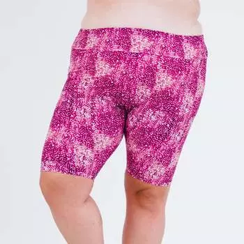 Женские длинные велосипедные шорты для плавания с высокой талией Calypsa, цвет raspberry burst