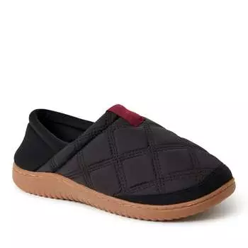 Женские домашние тапочки Dearfoams River с закрытым задником и складным каблуком, черный