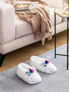 Женские домашние тапочки с объемной аппликацией LCW HOME, смешанный принт