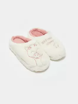 Женские домашние тапочки с вышивкой LCW STEPS, экрю