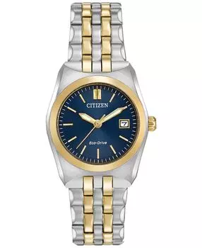 Женские двухцветные часы Eco-Drive с браслетом из нержавеющей стали, 28 мм EW2294-53L Citizen