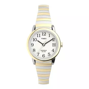 Женские двухцветные часы Timex Easy Reader с расширительным ремешком — TW2U79100JT, цвет Two Tone