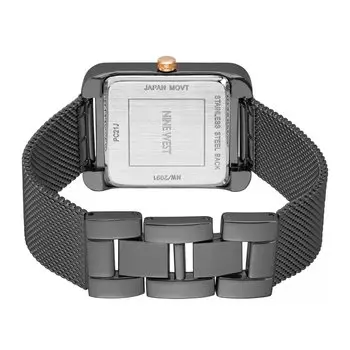 Женские двухцветные деловые часы с прямоугольным циферблатом Nine West