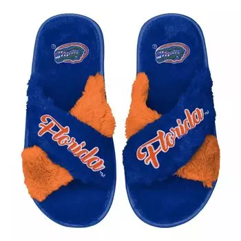 Женские двухцветные шлепанцы из искусственного меха FOCO Royal Florida Gators