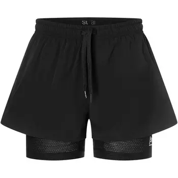 Женские двухслойные шорты Super.Natural, черный