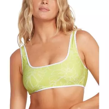 Женские двусторонние плавки с принтом, раздельные Volcom, цвет citron