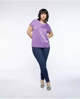 Женские джеггинсы Diamante со стандартной талией и плоской резинкой на талии Fiorella Rubino, синий