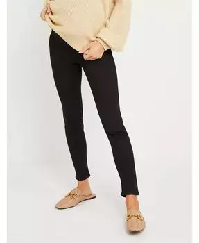 Женские джеггинсы для беременных цвета индиго и синего цвета Secret Fit Over the Belly Stretch Ankle Maternity - Motherhood Maternity, черный