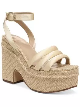 Женские джинсовые босоножки Tibby на платформе с ремешком на щиколотке Sam Edelman, цвет washed lemon satin