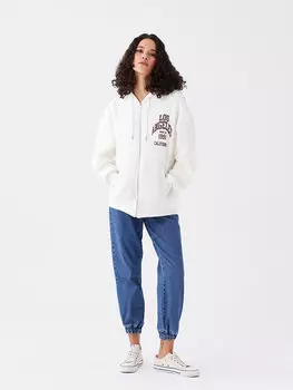 Женские джинсовые брюки Jogger с эластичной талией LCW Jeans, среднее индиго родео