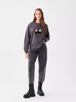 Женские джинсовые брюки объемного кроя LCW Jeans, черное родео