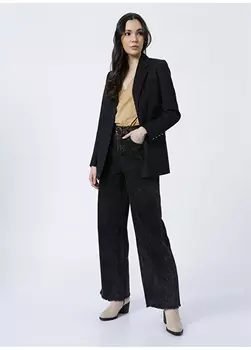 Женские джинсовые брюки оверсайз антрацитового цвета Fabrika