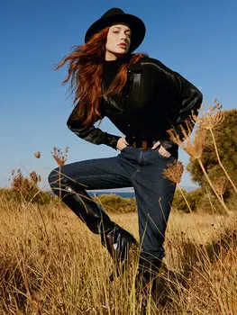 Женские джинсовые брюки прямого кроя LCW Modest, темное родео