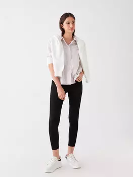 Женские джинсовые брюки пуш-ап LCW Jeans, черное родео