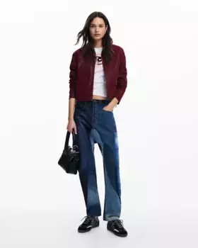 Женские джинсовые брюки с заплатками Desigual, синий