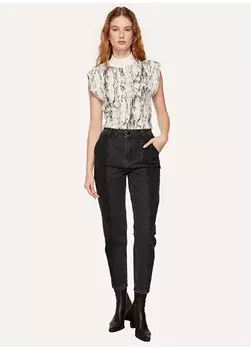 Женские джинсовые брюки скинни с высокой талией антрацитового цвета B3WL-PNT-9 Black On Black, антрацитовый