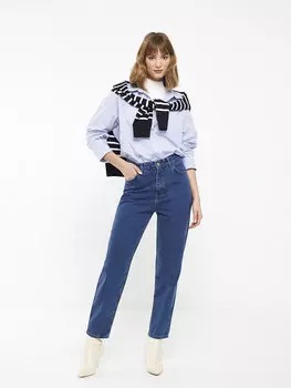 Женские джинсовые брюки стандартного кроя с высокой талией и карманами SOUTHBLUE