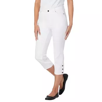 Женские джинсовые капри больших размеров Comfort Curve Woman Within, белый